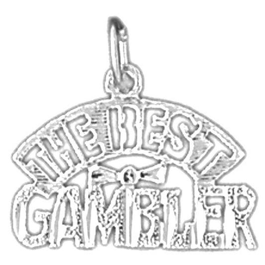 Sterling Silver The Best Gambler Pendant
