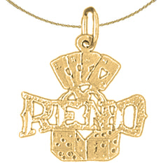 Sterling Silver Reno Pendant (Rhodium or Yellow Gold-plated)