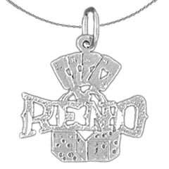 Sterling Silver Reno Pendant (Rhodium or Yellow Gold-plated)