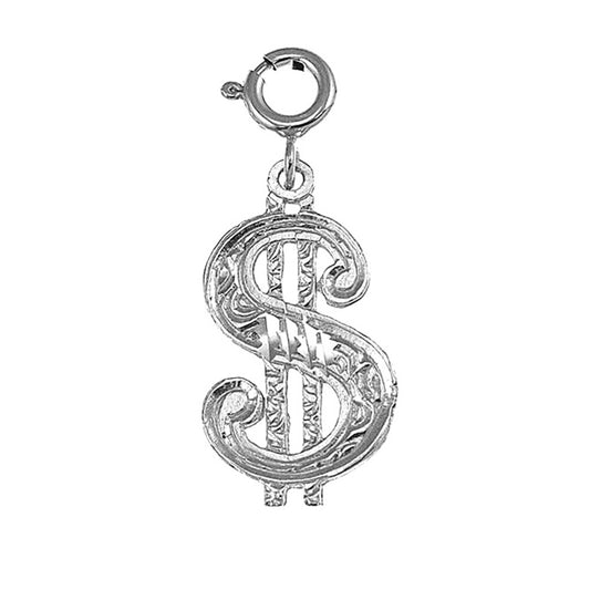 Sterling Silver Dollar Sign Pendant