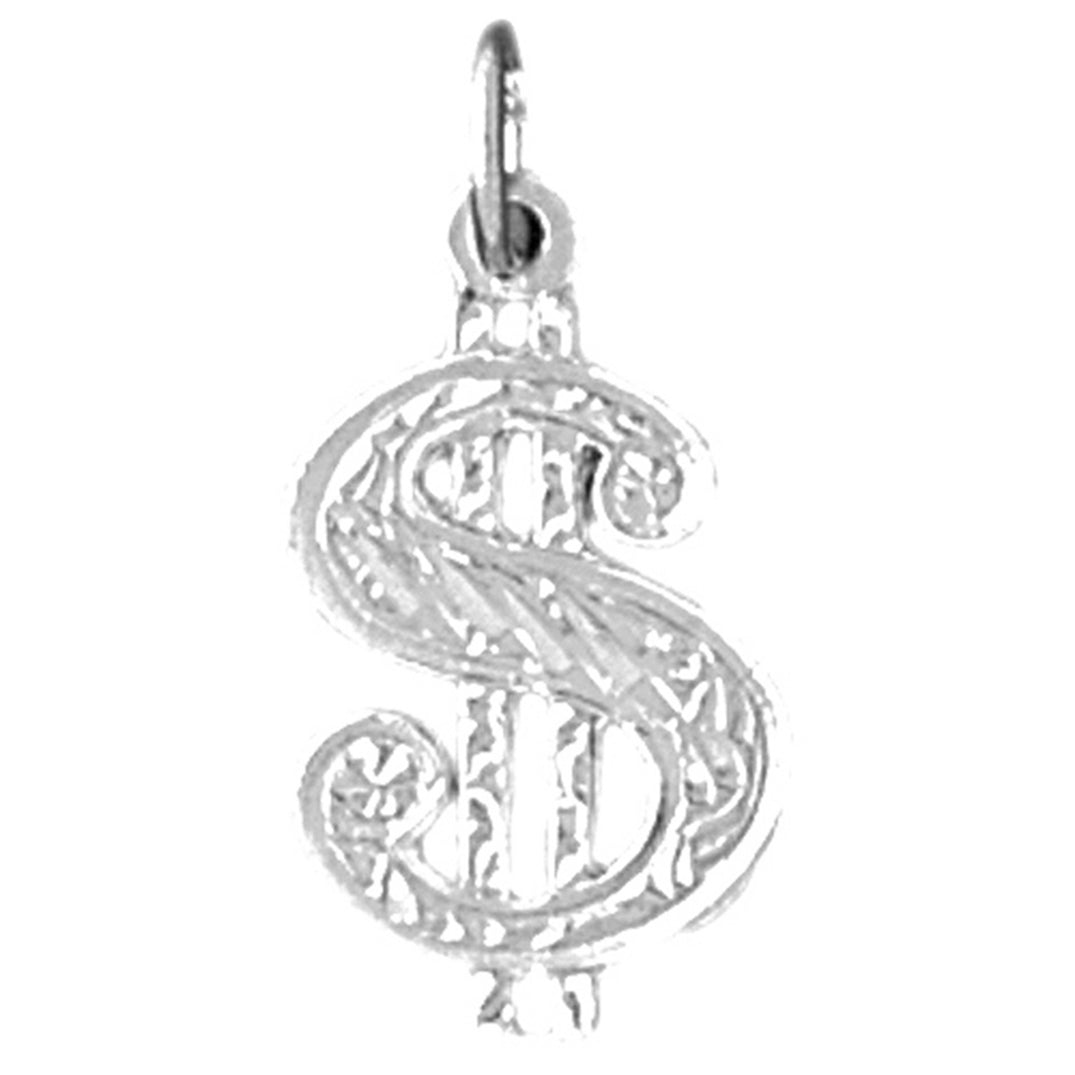 Sterling Silver Dollar Sign Pendant