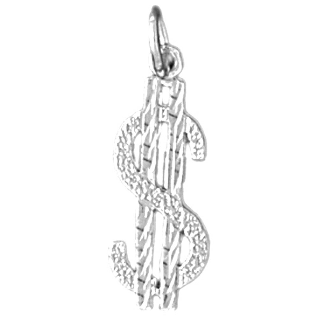 Sterling Silver Dollar Sign Pendant