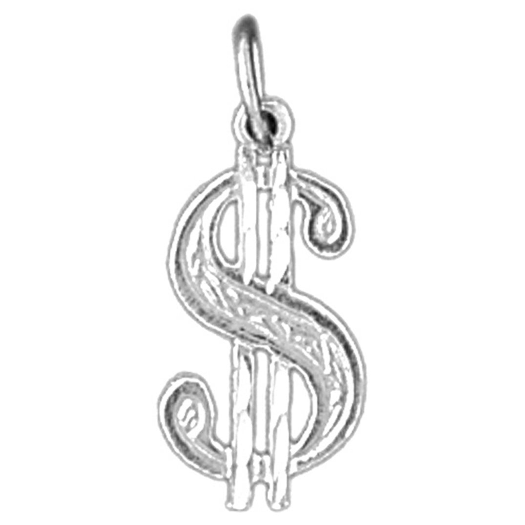 Sterling Silver Dollar Sign Pendant