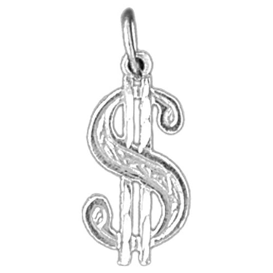 Sterling Silver Dollar Sign Pendant