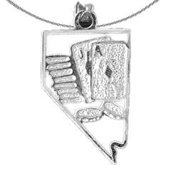 Sterling Silver Nevada Pendant (Rhodium or Yellow Gold-plated)