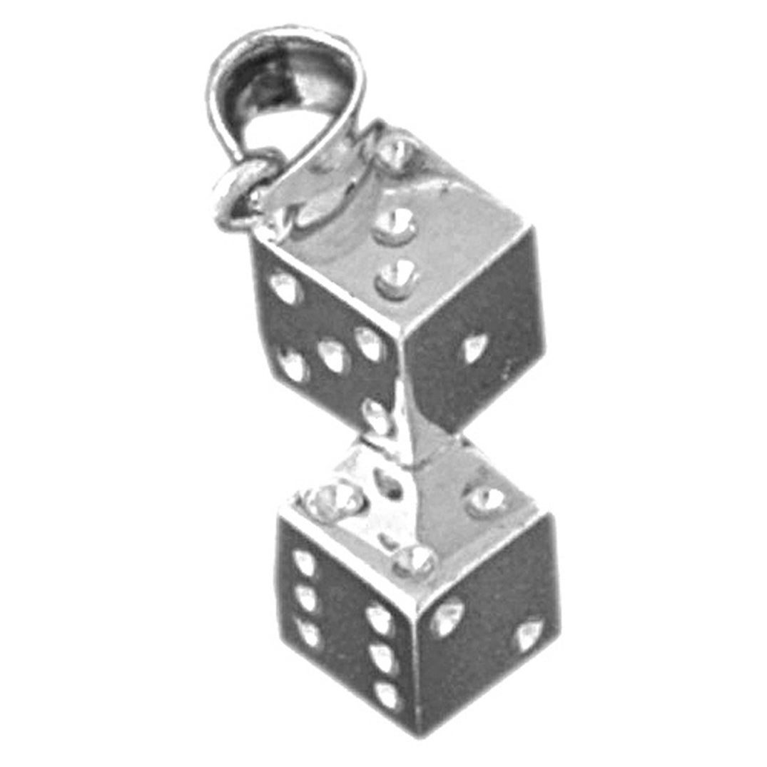 Sterling Silver Dice Pendant