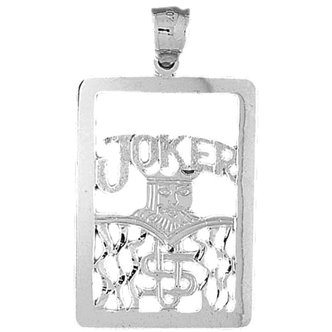 Sterling Silver Playing Cards, Joker Pendant