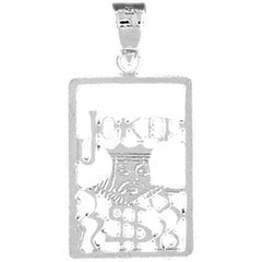 Sterling Silver Playing Cards, Joker Pendant