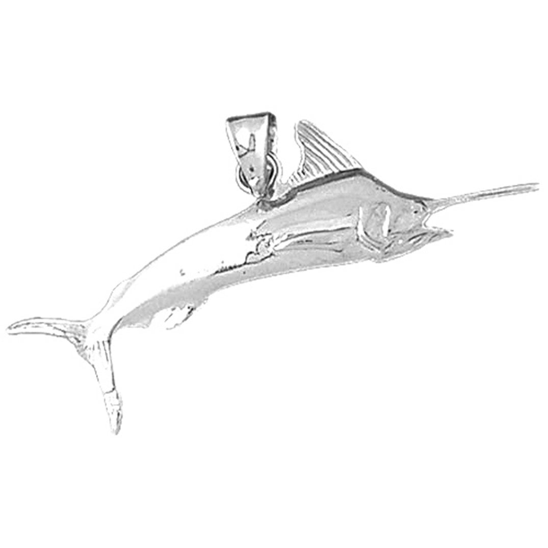 Sterling Silver Marlin Pendant