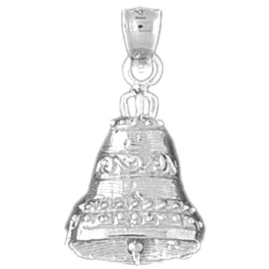 Sterling Silver Christmas Bell Pendant