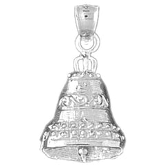 Sterling Silver Christmas Bell Pendant