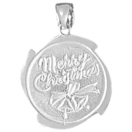 Sterling Silver Merry Christmas Pendant