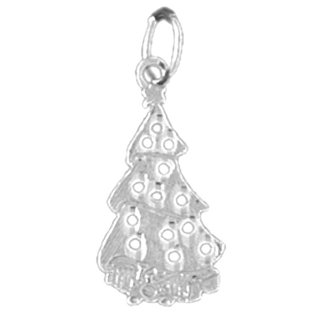 Sterling Silver Christmas Tree Pendant