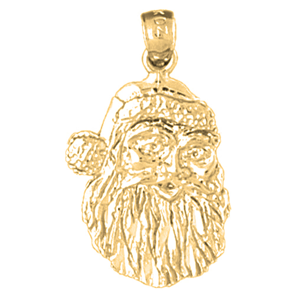 Yellow Gold-plated Silver Santa Clause Pendant