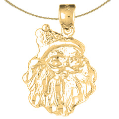 Colgante de Papá Noel en plata de ley (bañado en rodio o oro amarillo)