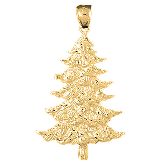 10K, 14K or 18K Gold Christmas Tree Pendant