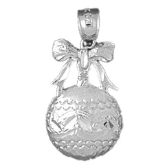 Sterling Silver Christmas Ornament Pendant