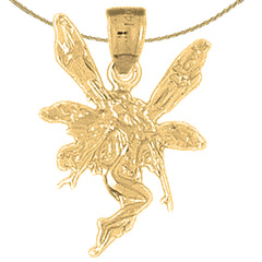 14K or 18K Gold Fairy Pendant
