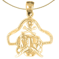 14K or 18K Gold Pirate Pendant