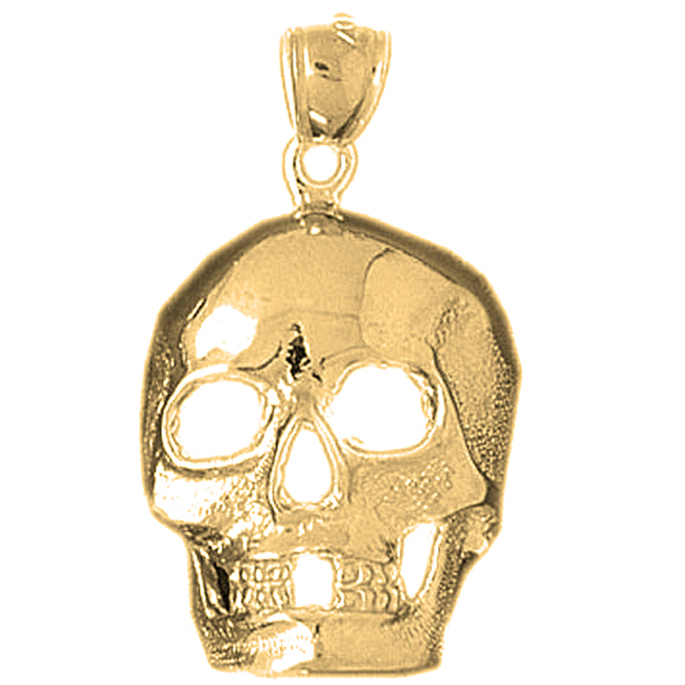 10K, 14K or 18K Gold Skull Pendant