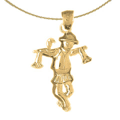 Colgante de plata de ley con diseño de cuervo (bañado en rodio o oro amarillo)