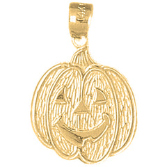 Yellow Gold-plated Silver Pumpkin Pendant