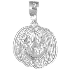 Sterling Silver Pumpkin Pendant