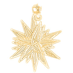 Yellow Gold-plated Silver Shining Star Pendant