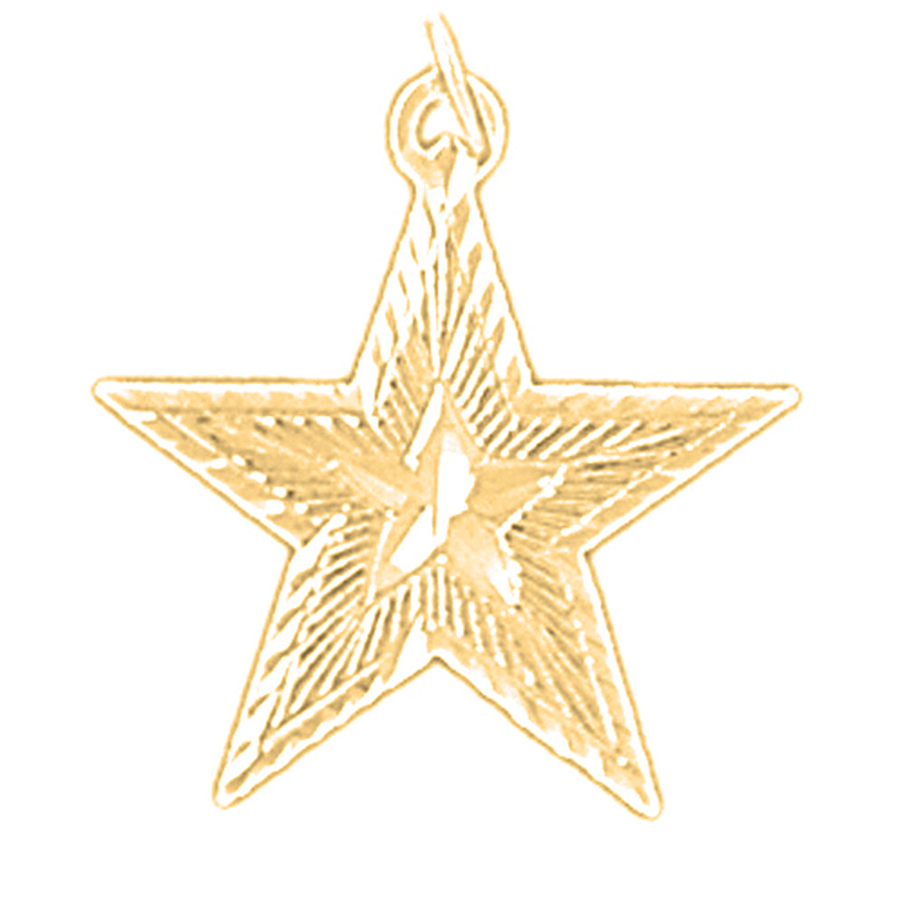 Yellow Gold-plated Silver Star Pendant