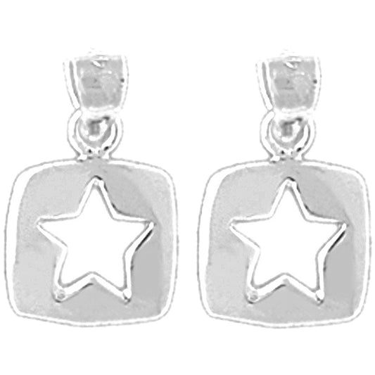 Sterling Silver 11mm Star Earrings