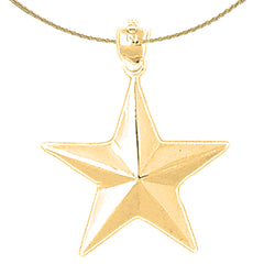 Sterling Silver Star Pendant (Rhodium or Yellow Gold-plated)