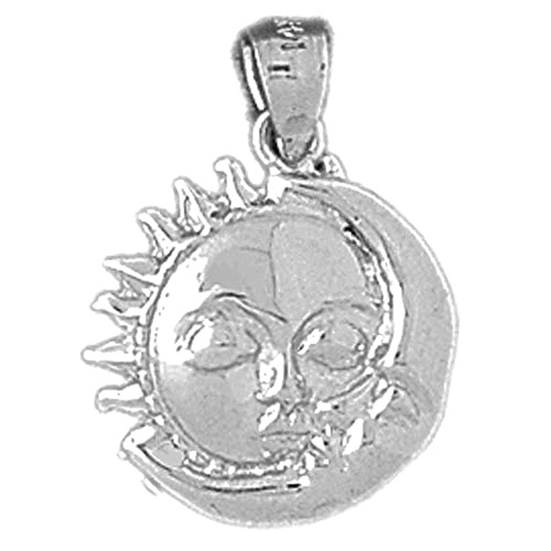 Sterling Silver Sun And Moon Pendant