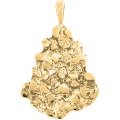 Yellow Gold-plated Silver Nugget Pendant