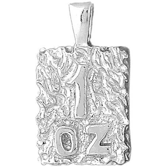 Sterling Silver "1 Oz" Nugget Pendant