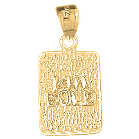 Yellow Gold-plated Silver Nugget Pendant