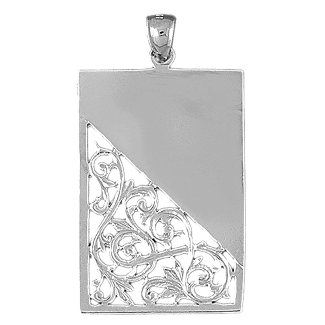 Sterling Silver Handcut Engraveable Plate Pendant
