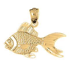 Yellow Gold-plated Silver Goldfish Pendant