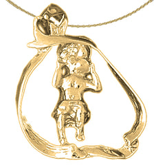 Sterling Silver 3D Baby Pendants (Rhodium or Yellow Gold-plated)