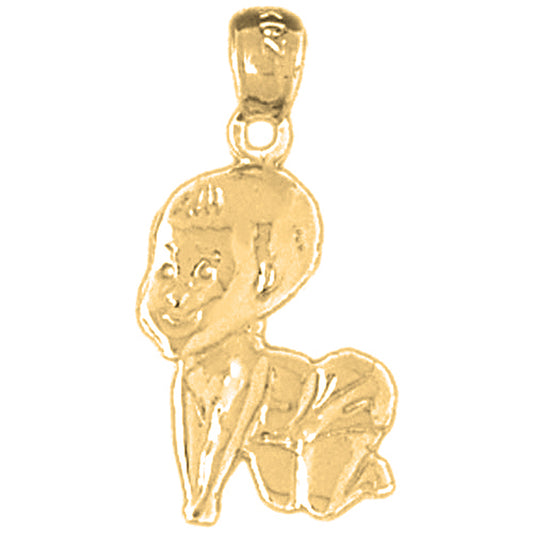 Yellow Gold-plated Silver Baby Pendants
