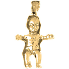 Yellow Gold-plated Silver Baby Pendants