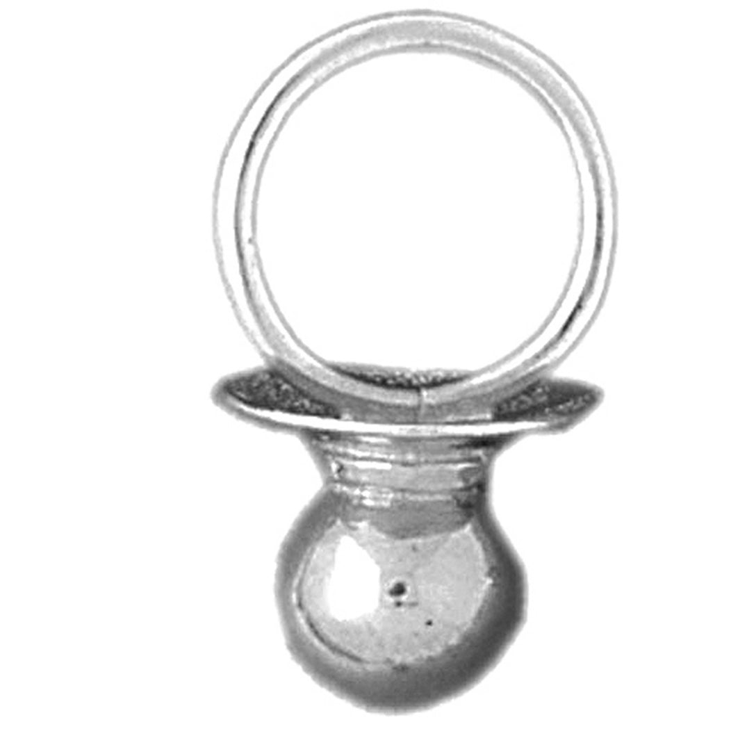 Sterling Silver 3D Pacifier Pendants