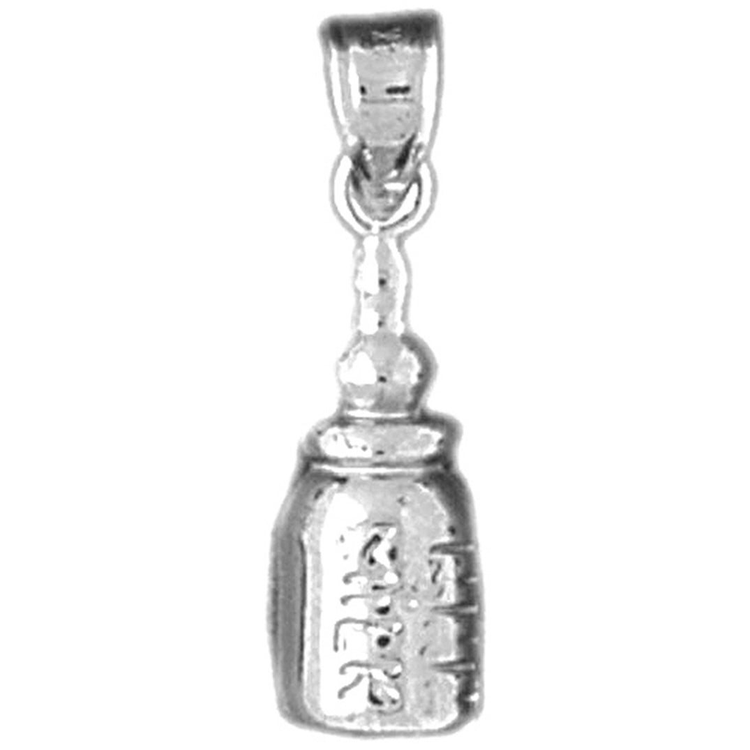 Sterling Silver Baby Bottle Pendants