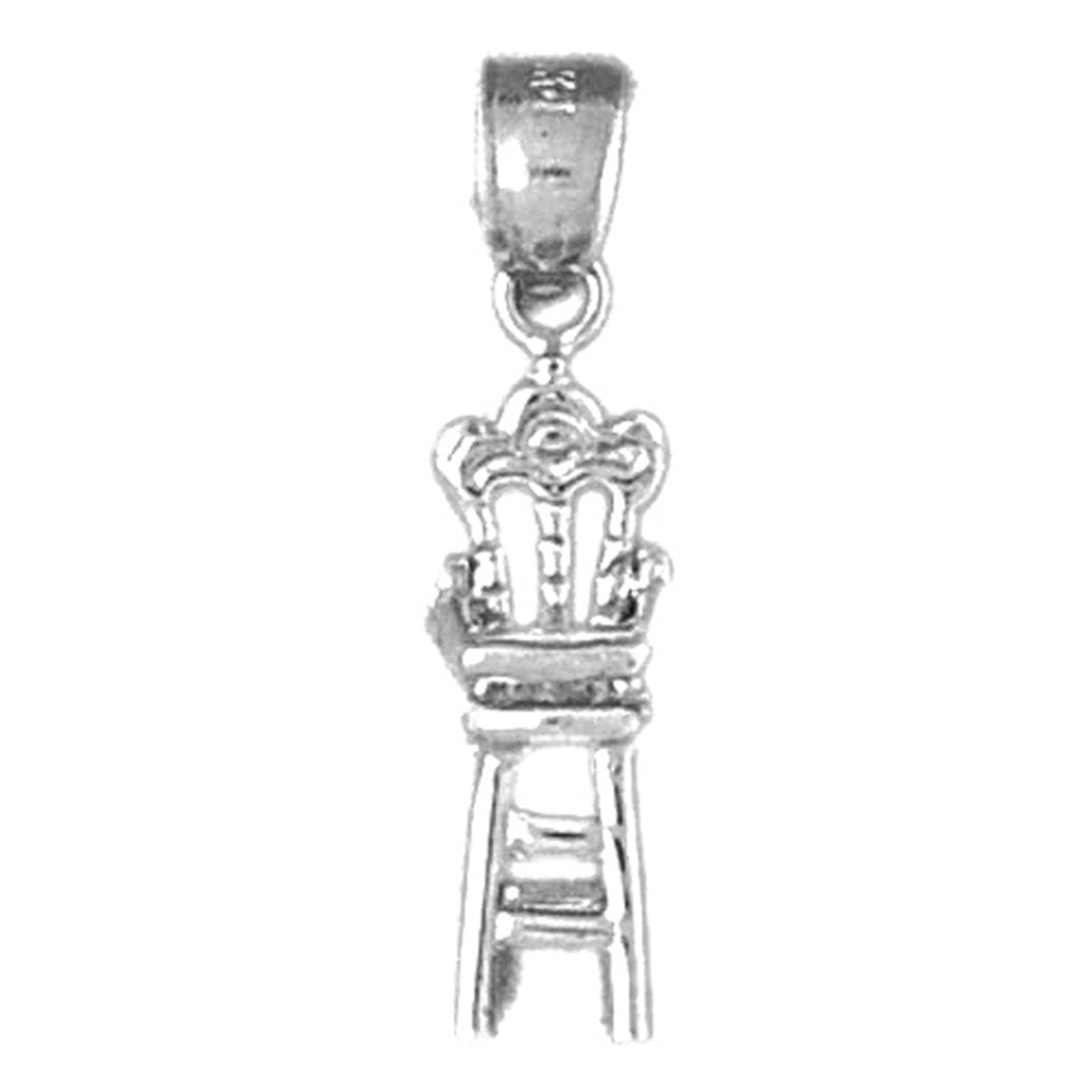 Sterling Silver 3D Baby Chair Pendants