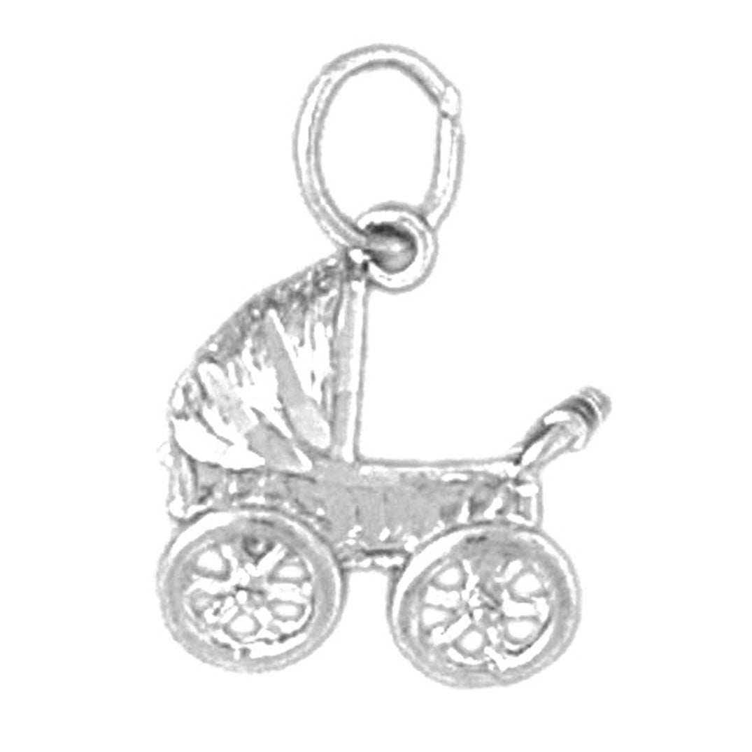 Sterling Silver Baby Stoller Pendants