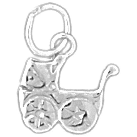 Sterling Silver Baby Stoller Pendants