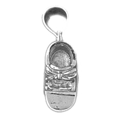 Sterling Silver 3D Baby Booty, Shoe Pendants