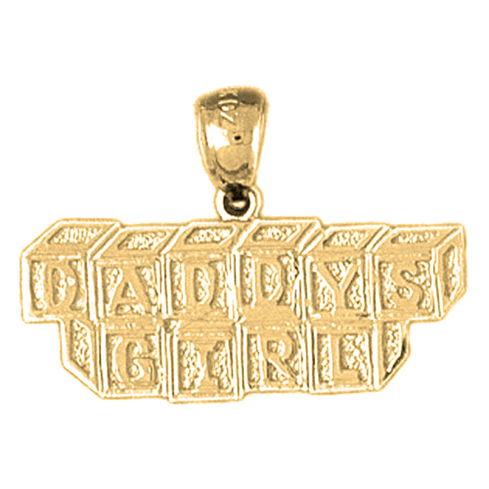 Yellow Gold-plated Silver Daddy's Girl Pendants