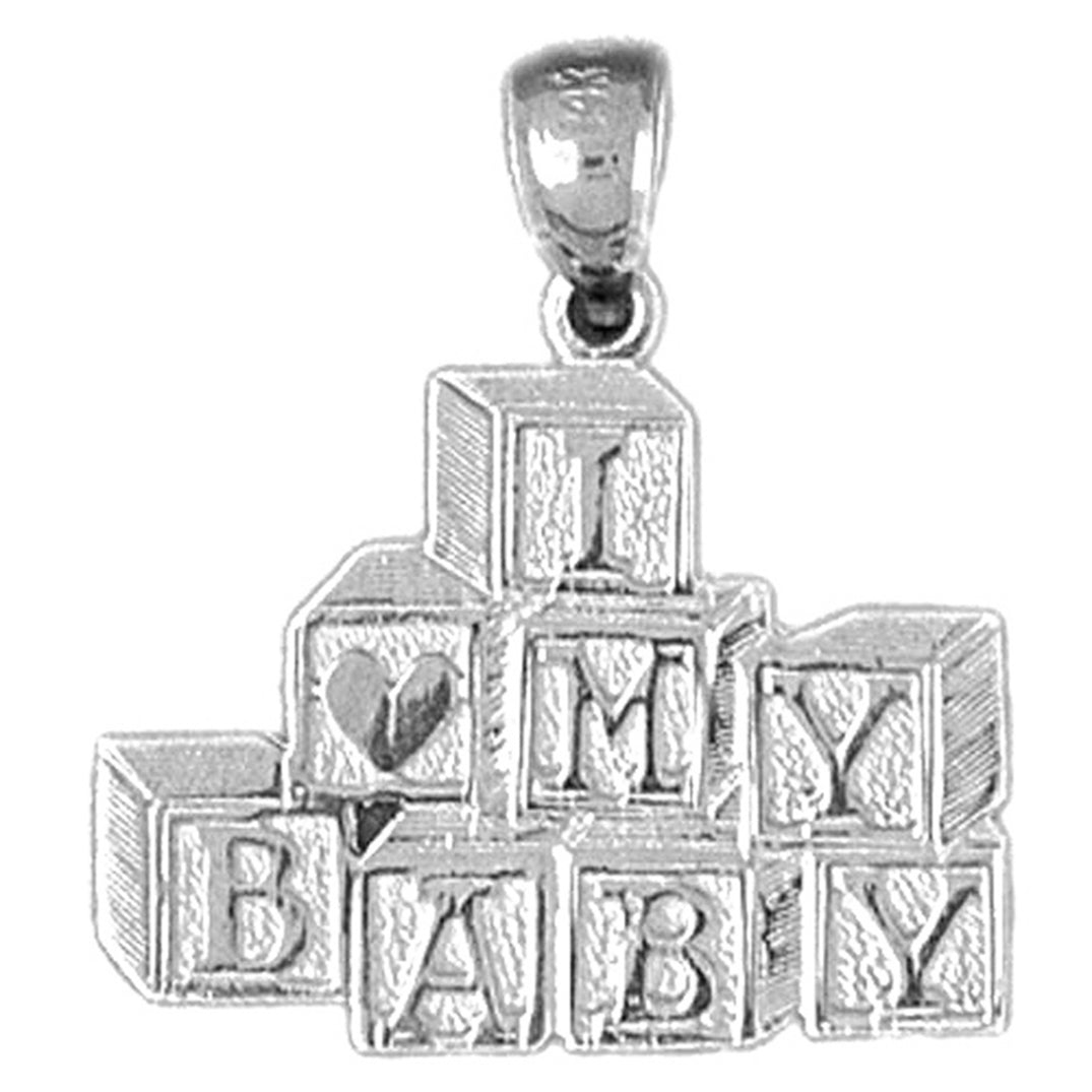 Sterling Silver I Love My Baby Pendants