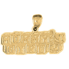 Yellow Gold-plated Silver Mommy's Girl Pendants