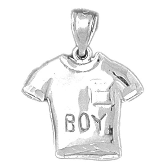 Sterling Silver Boy T-Shirt Pendants